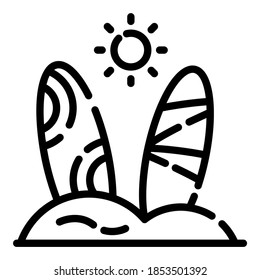 surfers vector icon thin line style for Web and Mobile.