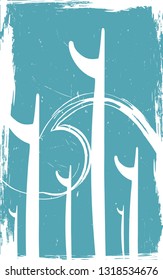 surfing art design with boards and waves