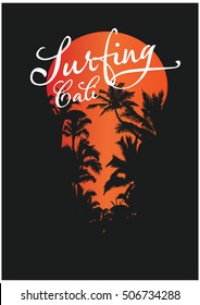 surfing artwork for clothing. graphic for t shirt print