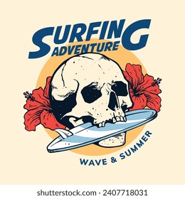 Surfkunst für T-Shirt-Design