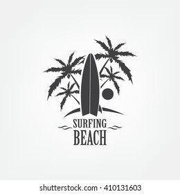 surfing beach icon