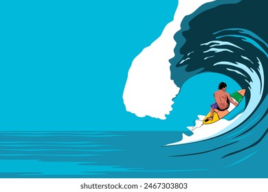 surfing beach illustration design vector