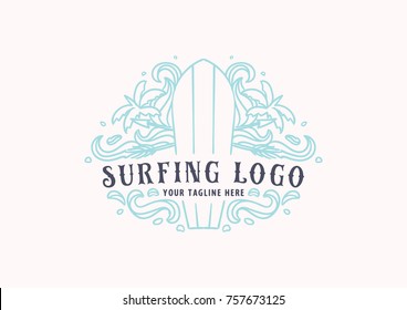 Surfing And Beach Logo Theme