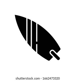Surfing black icon, concept illustration, vector flat symbol, glyph sign.