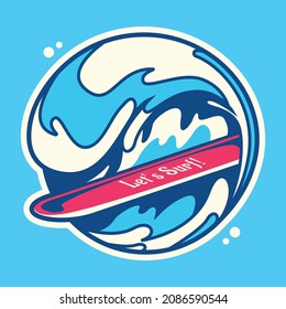 surfing board art cartoon wallpaper