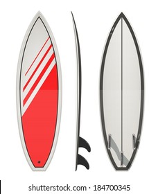 Surfing board. Eps10 vector illustration. Isolated on white background