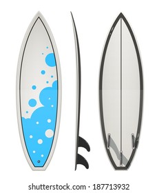 Surfing board. Eps10 vector illustration. Isolated on white background