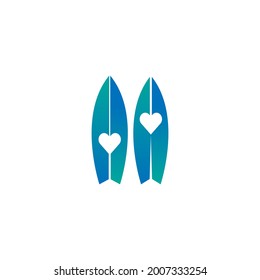 Surfing board icon logo design vector template illustration