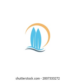Icono de tabla de surf diseño de imagen vectorial