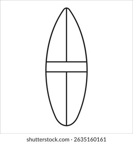 Surfing board icon outline vector