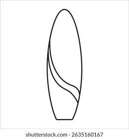 Surfing board icon outline vector