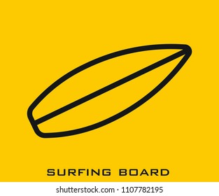 Surfing board icon signs