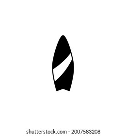 Surfing board icon in solid black flat shape glyph icon, isolated on white background 
