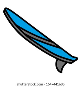 Surfing Board icon vector sign and symbol on trendy design