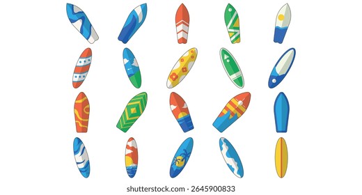 Surfing Board Illustration Vector Bundle