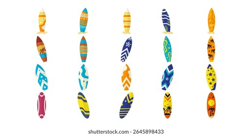 Surfing Board Illustration Vector Collection