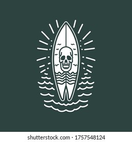 surfing board illustration vector design