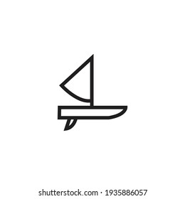 surfing board outline icon. vector illustration on white background. use for web and mobile app. eps10