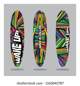 surfing board with pop art color