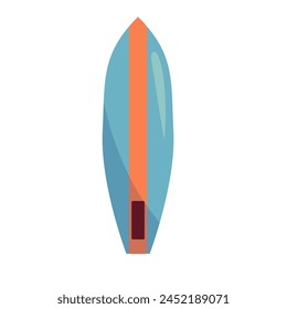 Surfing board, sup board. Water sport, summer game on beach. Ocean, sea activity. Vector simple design