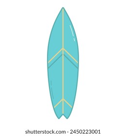 Surfing board. Surfboard flat vector isolated illustration