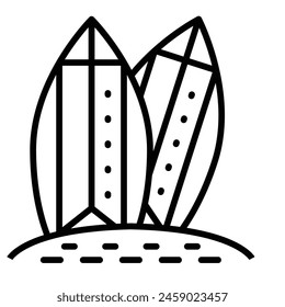 Surfing Opslagstavle Vektorgrafik Line Icon Design