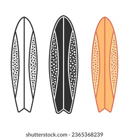 Vector de tablas de surf, Ilustraciones de tablas de surf, dibujos animados de tablas de surf, surf, tabla de surf, silueta de surf, silueta, vector de contorno, verano, elementos de verano, vacaciones de verano