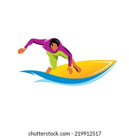 Surfing Branding Identity Corporate vector logo design template Isolated on a white background