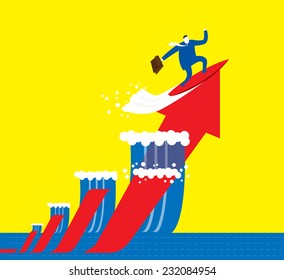 The surfing businessman.