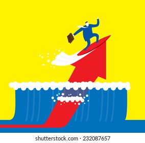 The surfing businessman.