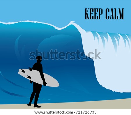 surfing by the ocean vector illustration