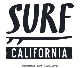 Surfing California Artwork Tshirt Design Vector Stock Vector (Royalty ...