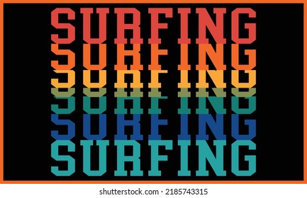 Surfing California Paradise Beach T-Shirts Design.