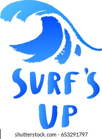  Surfing calligraphy. Handwritten word