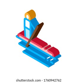 Surfing Canoeing Icon Vector isometric sign. color isolated symbol illustration