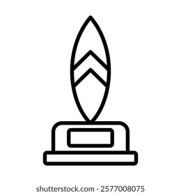 Surfing Champion icon line vector illustration