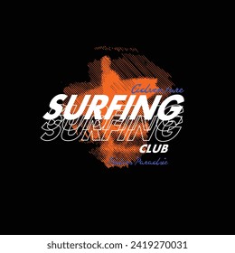 Surfing Club Adventure riders paradise summer beach typography t shirt design