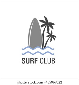 Surfing club logotype template