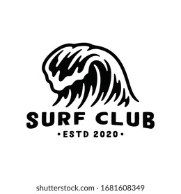 Surfing concept for shirt or logo, print, stamp.