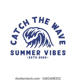 Surfing concept for shirt or logo, print, stamp.