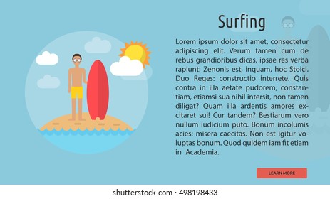Surfing Conceptual Banner