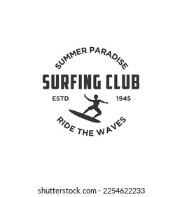 Surfing Corner label vector eps 10 isolated on white background