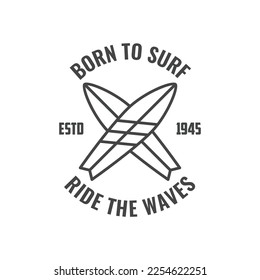 Surfing Corner label vector eps 10 isolated on white background