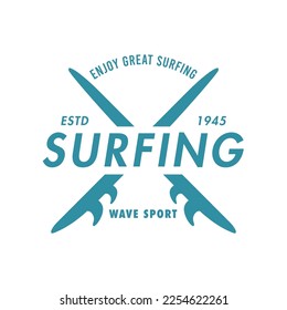 Surfing Corner label vector eps 10 isolated on white background