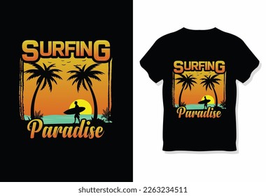 Surfing custom T-shirt Design vector