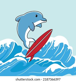 Surfing Dolphin, Happy Dolphin, wave
