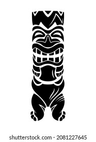 Surfing engraving hand drawn composition with isolated image of ethnic post vector illustration