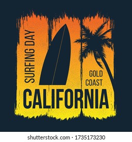surfing event on summer season vector 