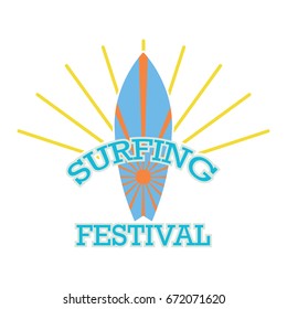 surfing festival banner for surfing competition. vector illustration