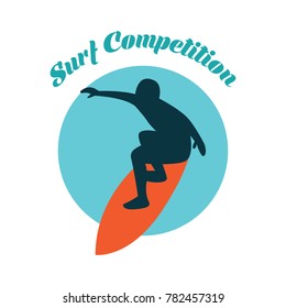 surfing festival banner for surfing competition. vector illustration